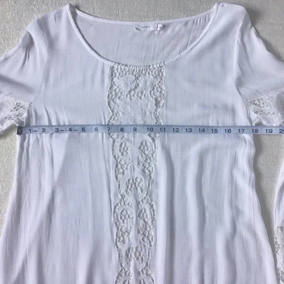 Lush Swim Cover Up Woman’s Size Medium Floral Pattern Cutouts Bell Sleeves - Picture 11 of 14